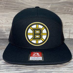 Boston Bruins 3D Snapback Seven-Panel Trucker Hat- Black